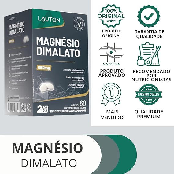 Magnésio Dimalato Max 60 Cápsulas  5