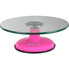 Bailarina para Bolo Giratória 35 cm de Vidro Profissional Rolamento Duplo