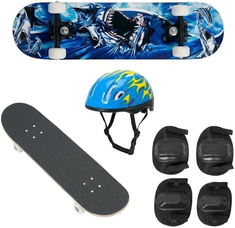 Skate Infantil Tubarão Azul 70 cm 1