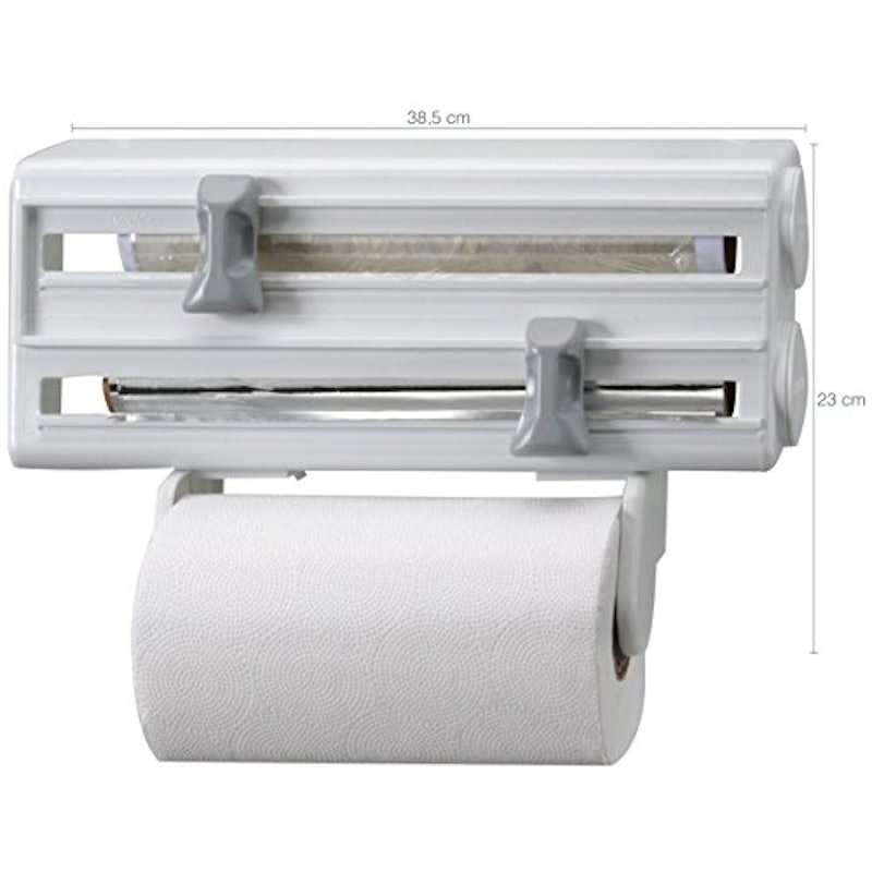 Porta Rolos Maxroll 3 Suportes Papel Toalha Pvc e Alumínio 2