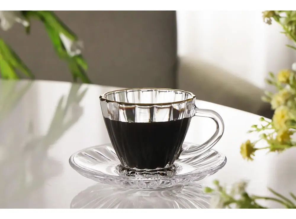 Conjunto 2 Xícaras para Café Fio de Ouro 5