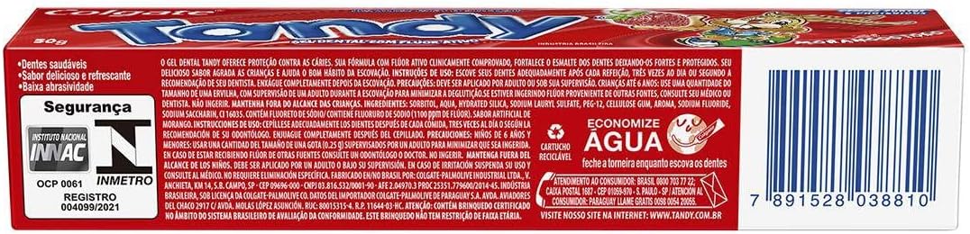 Creme Dental Colgate Tandy Morangostoso 50g 2