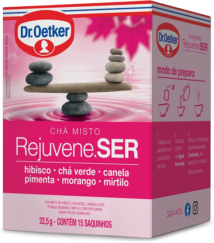 Chá Rejuvene.SER, Hibisco, Chá Verde, Canela, Pimenta, Morango e Mirtilo 1