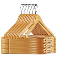 Kit 20 Cabides de Madeira Maciça para Terno Meldevo