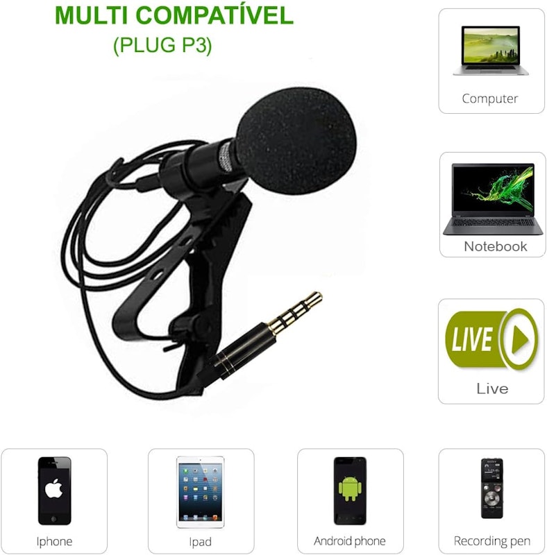 Microfone de Lapela H'Maston 4