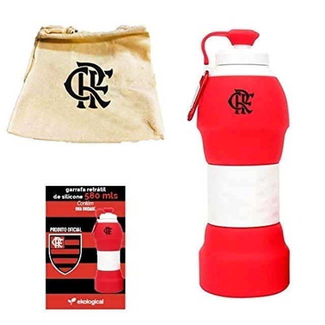 Garrafa Retrátil de Silicone do Flamengo 4