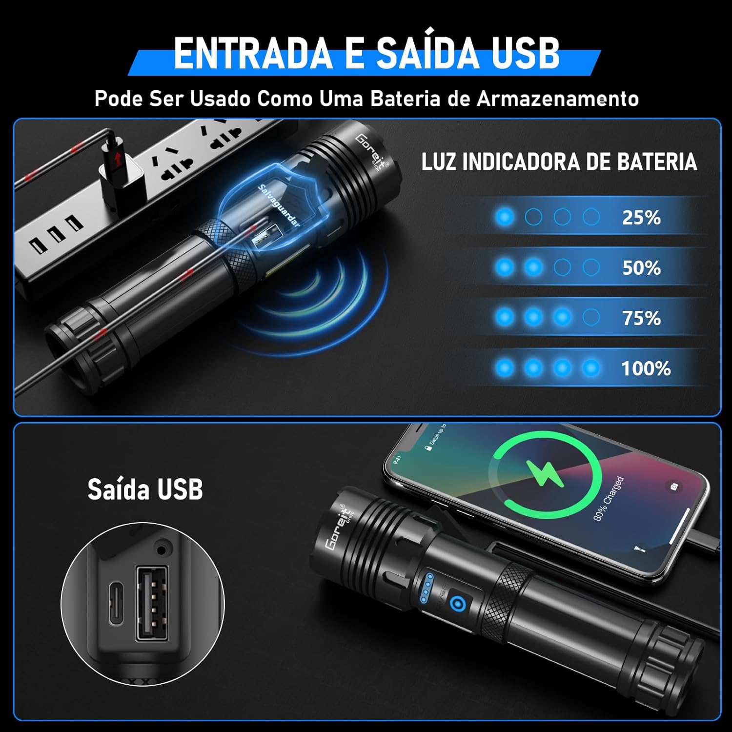 Lanterna Tática Goreit 4