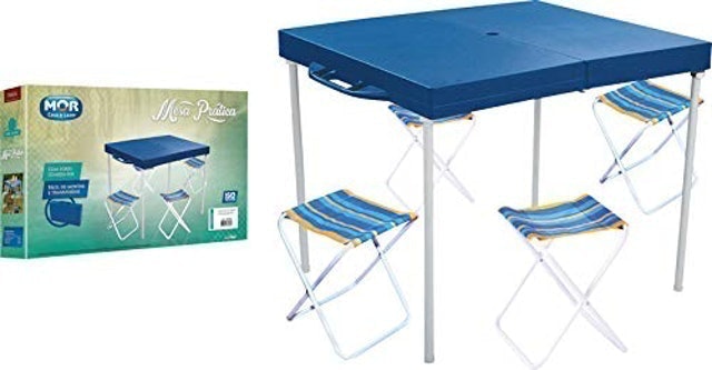 Mesa Dobrável Mor com Banquetas 5