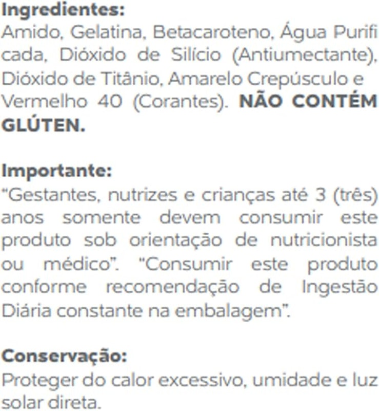 Betacaroteno - 60 Cápsulas 5