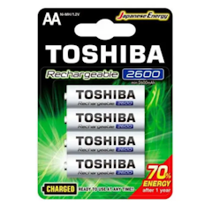 Pilha Recarregável AA 1,2V 2600mAh