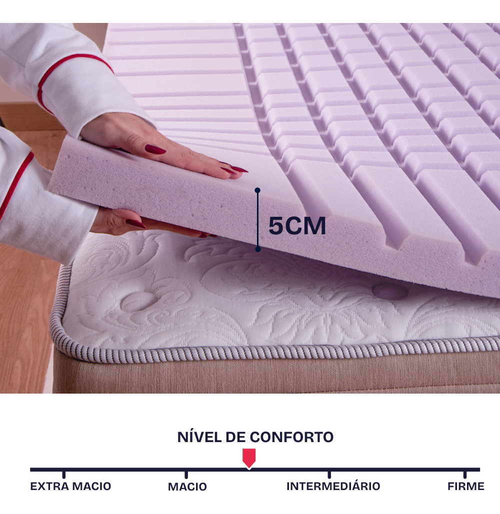Pillow Top Casal Anatomic High Resilience Espuma Premium BF Colchões 3