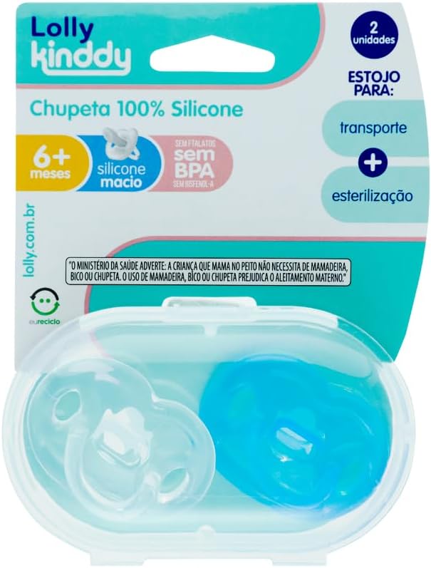 Chupeta 100% Silicone Lolly Kinddy 1