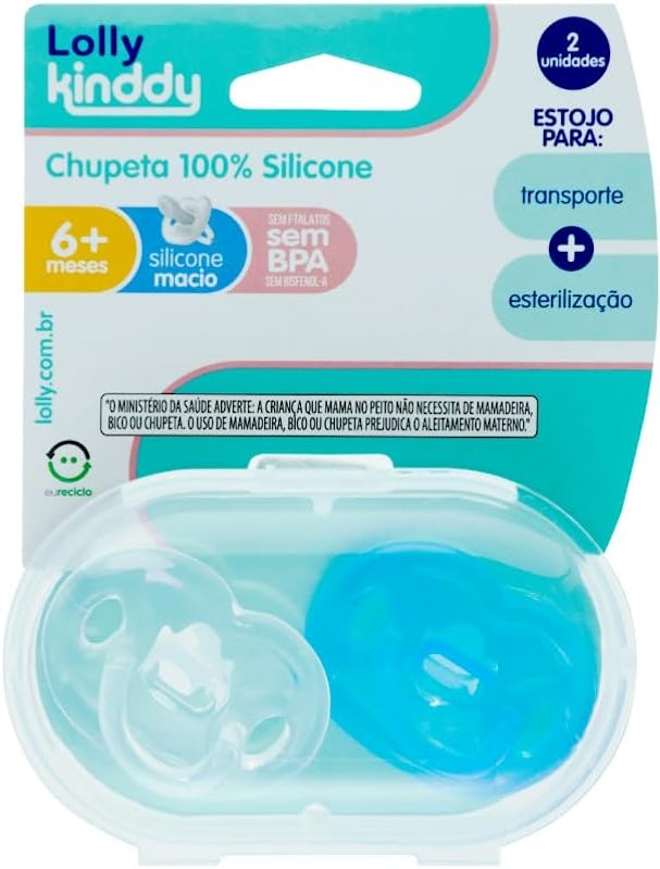Chupeta 100% Silicone Lolly Kinddy 1