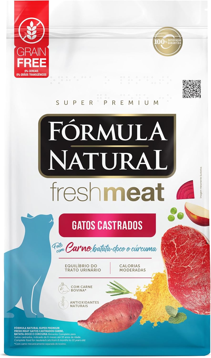 Ração Fresh Meat Gatos Castrados Carne, Batata-doce e Cúrcuma 1