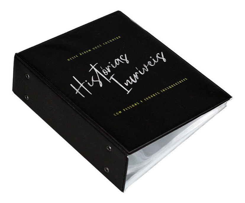 Álbum de Fotos Minhas Historias Incríveis 500 Fotografias + Adesivo 3