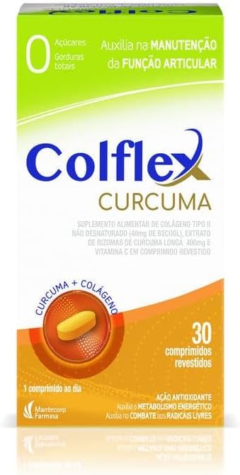 Colágeno Colflex Curcuma Tipo II Não Hidrolisado 1