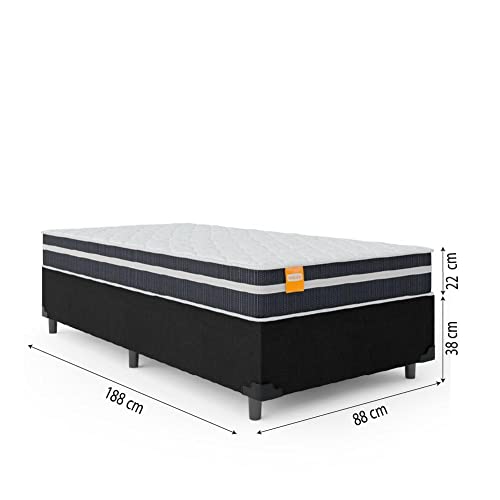Cama Box Solteiro Colchão Molas Qatar 3