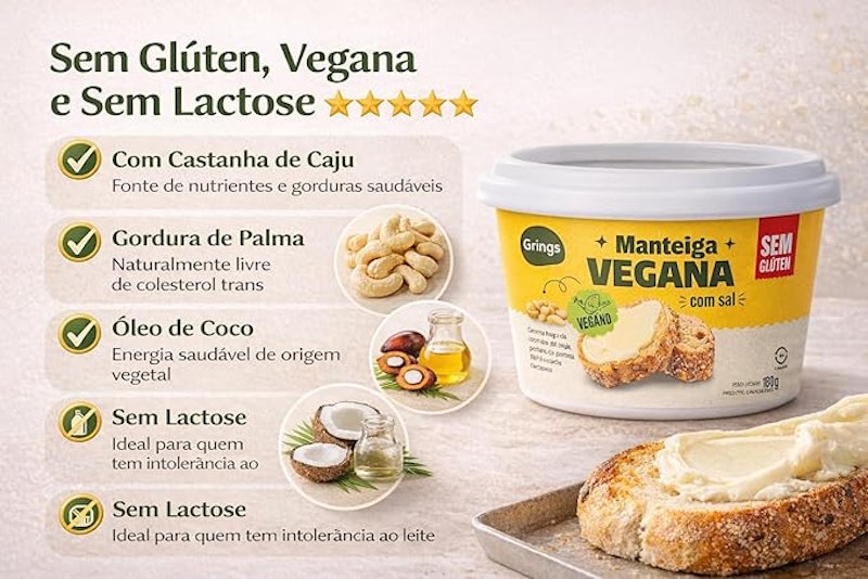 Manteiga Vegana sem Glúten 200 g 4