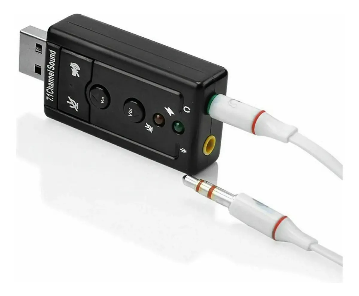 Adaptador Vinik Placa de Som USB 7.1 Canais Virtual AUSB71 2