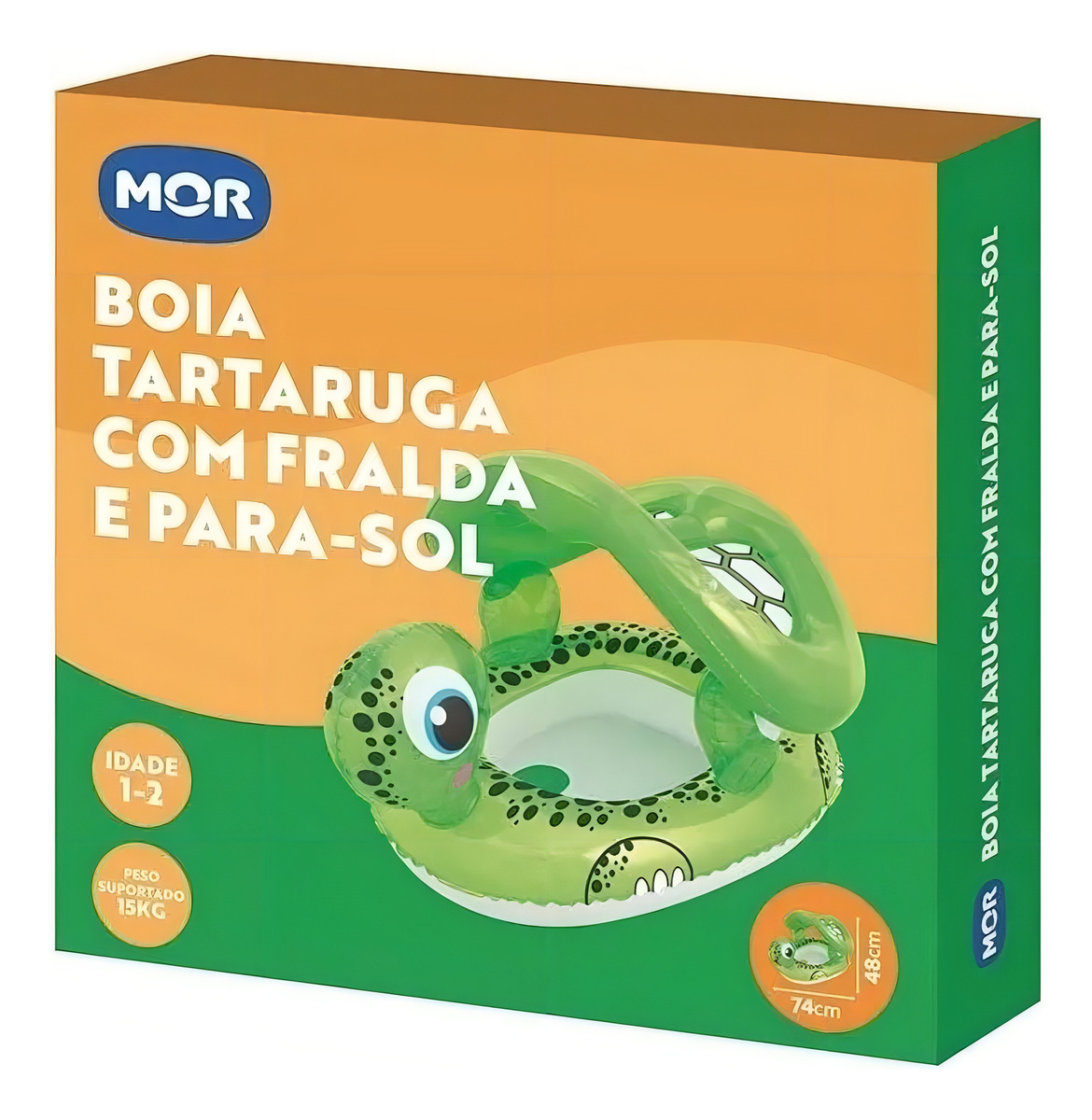Boia Tartaruga com Fralda e Para-sol 4