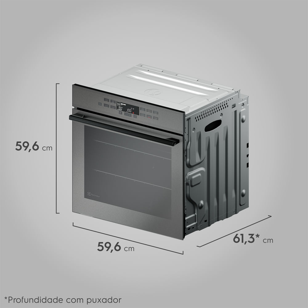 Forno de Embutir Electrolux Elétrico 80 L Expert com VaporBake e Wi-Fi 4