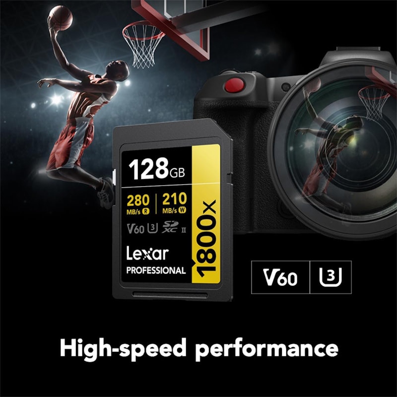 Cartão SDXC Lexar Professional 1800x Gold Series 2