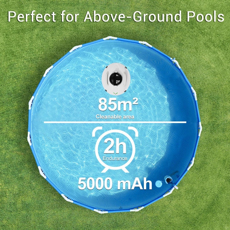 Aspirador de Piscina sem Fio para Piscinas Subterrâneas com Sistema de Navegação Inteligente 2