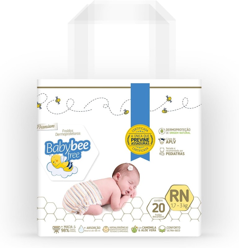 Fralda Dermoprotetora BabyBee Free RN 1