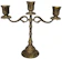 SERENABLE Candelabro Bronze de 3 Ramos 1