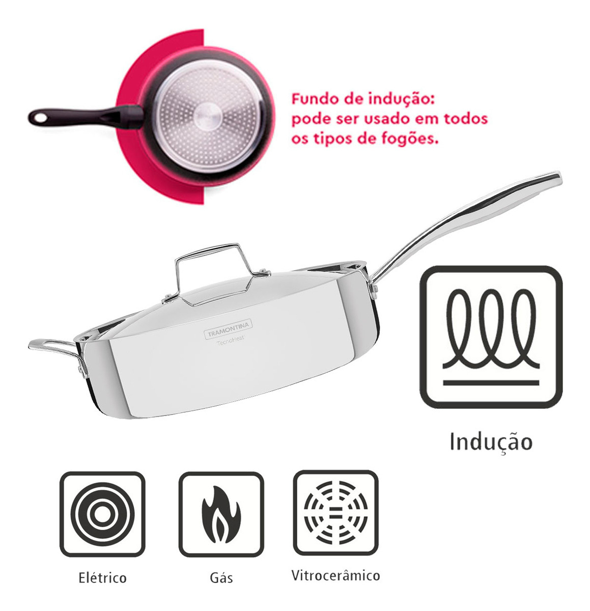 Frigideira Grano com Tampa 30 cm 3