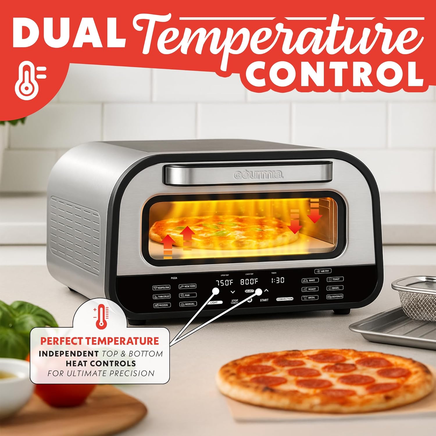 Forno de Pizza, Torradeira e Fritadeira de Ar Gourmia (110 V) 2