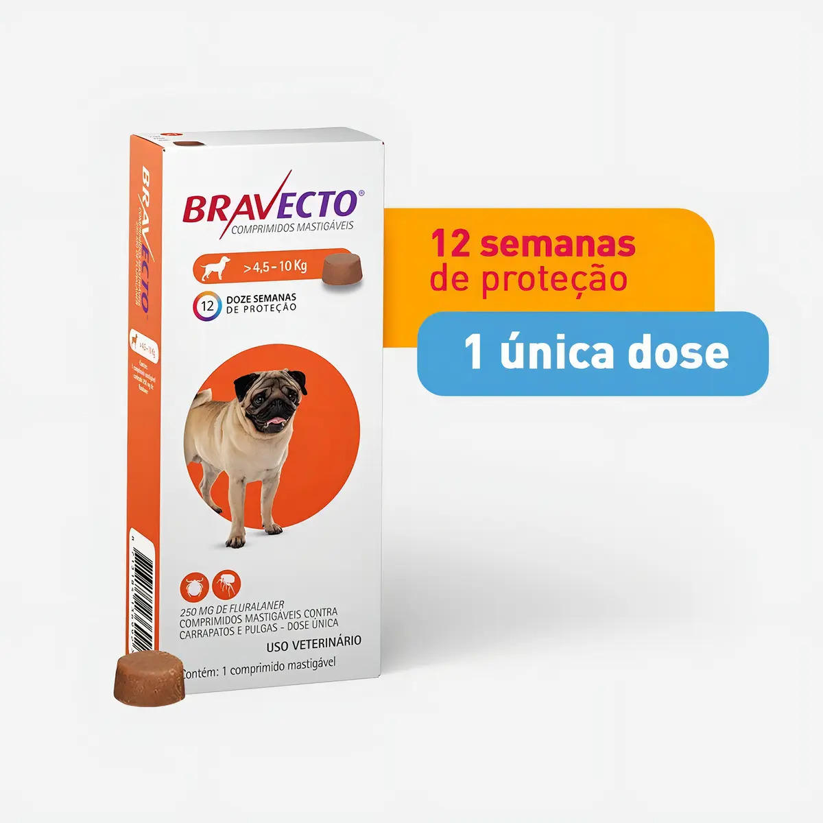 Bravecto Comprimidos Mastigáveis de 4,5 a 10 kg 3