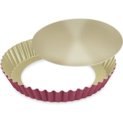 Forma para Bolo e Torta Crespa com Fundo Removível Cereja