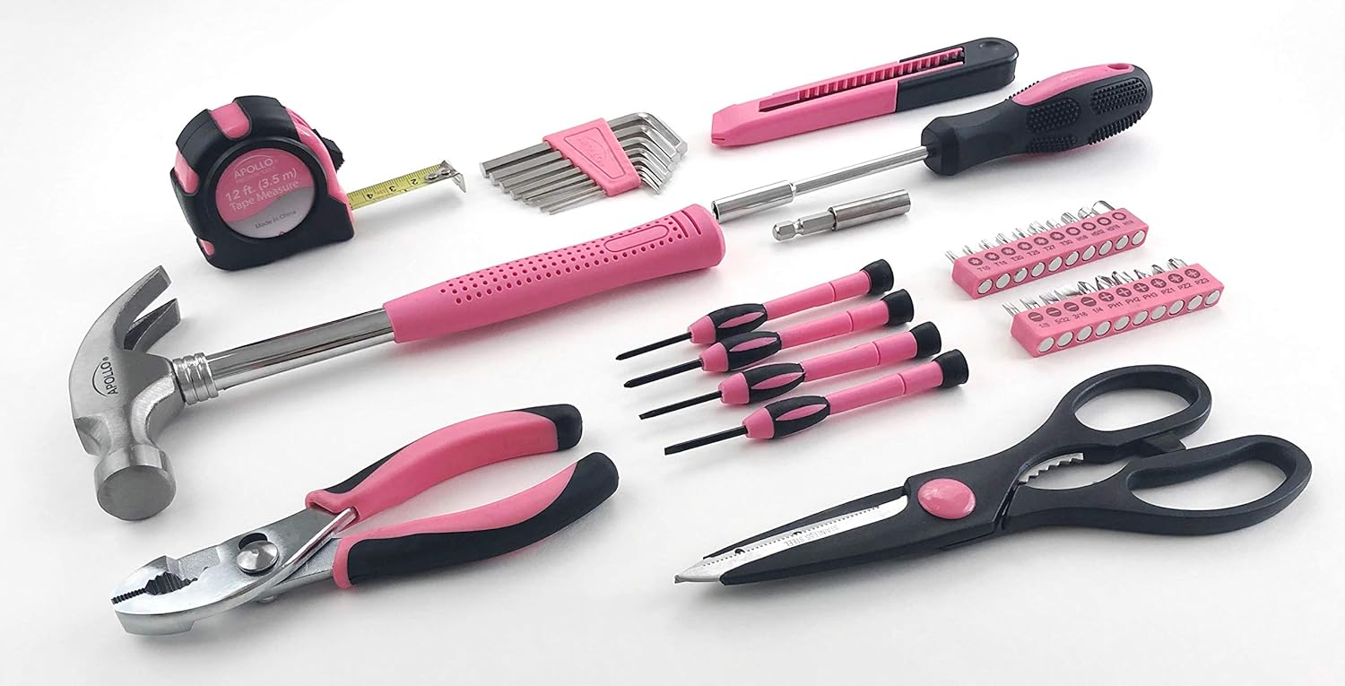 Conjunto de Ferramentas Domésticas 39 Peças Rosa 3