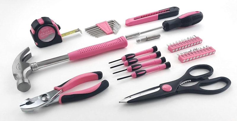 Conjunto de Ferramentas Domésticas 39 Peças Rosa 3