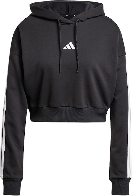 Moletom Capuz Essentials French Terry Crop 3 Listras 1