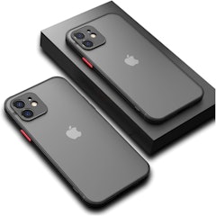 Capa Premium Preta Translúcida com Proteção de Câmera para iPhone 11
