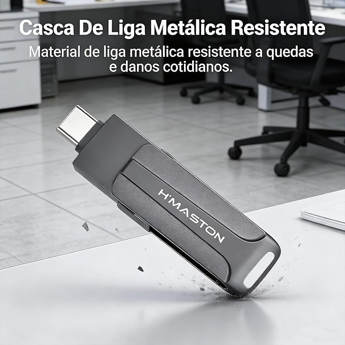 Pendrive USB-A/USB-C Rotativo 360° 3