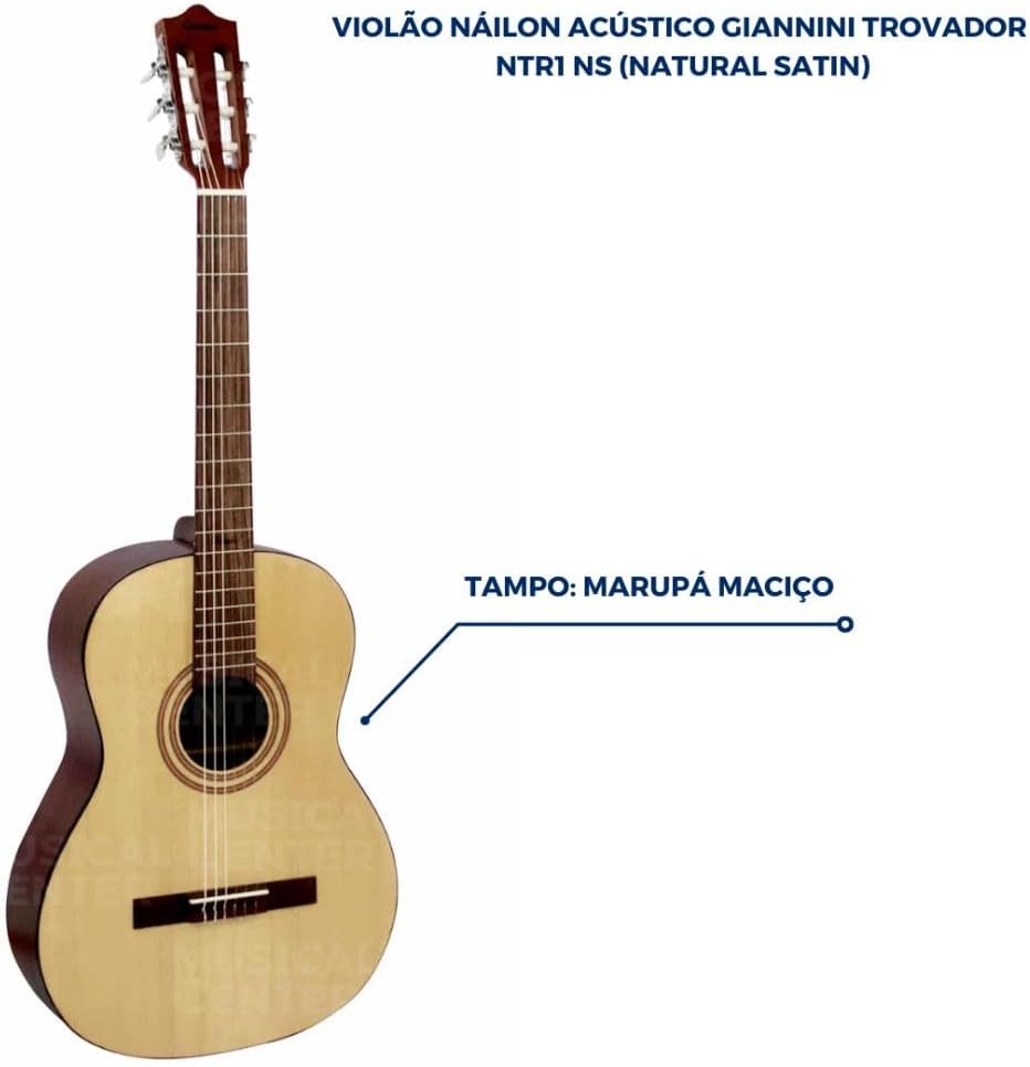 Violão Náilon Acústico Giannini Trovador NTR1 NS (Natural Satin) 4