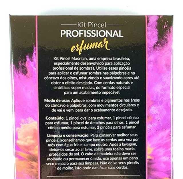 Kit Pincel de Esfumar Macrilan WB800 3