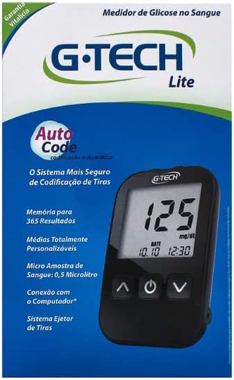 Medidor de Glicose G-Tech Lite (com Kit de 10 Tiras e 10 Lancetas) 2