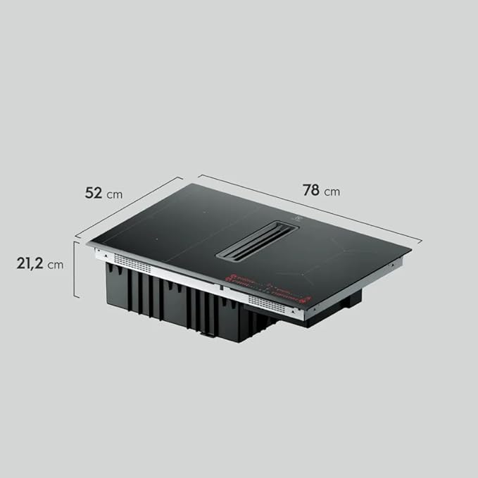 Cooktop de Indução 2 em 1 com Coifa Integrada Electrolux Expert 2