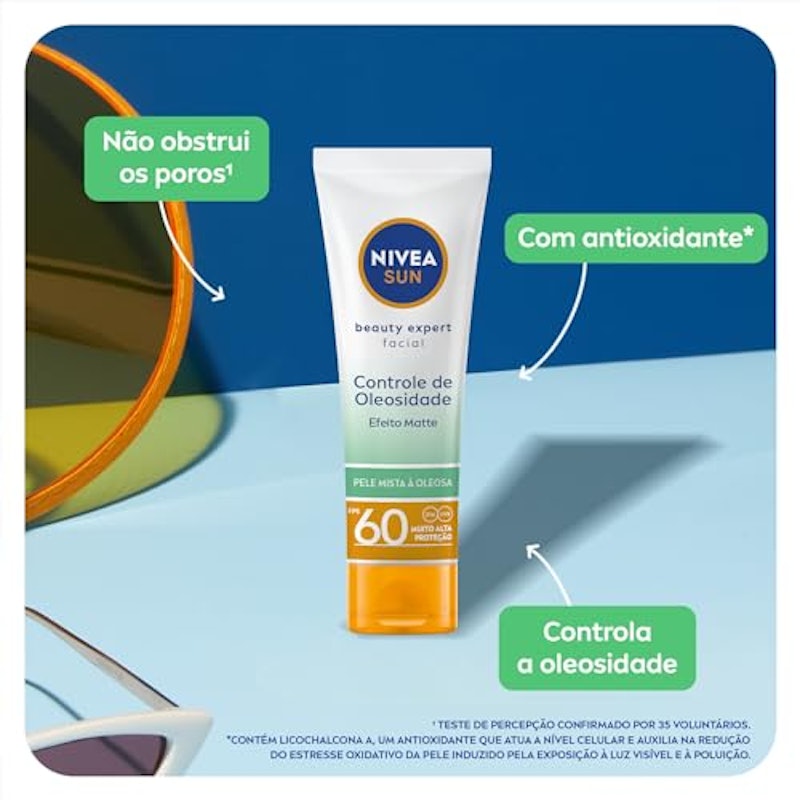 Protetor Solar Nivea Sun Beauty Expert Facial Pele Oleosa 5