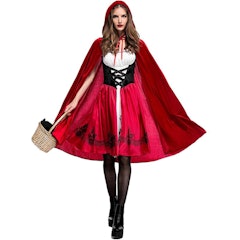 Fantasia Feminina com Capuz Vermelho