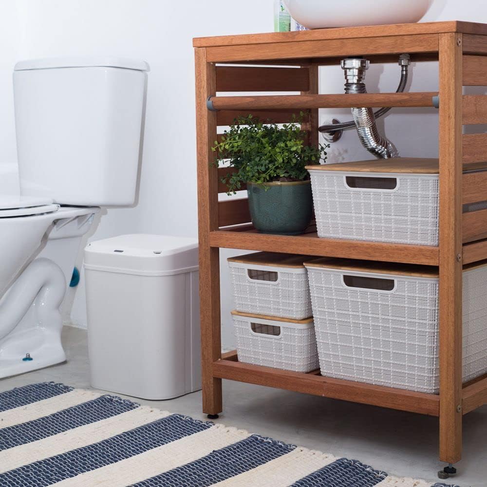 Caixa Organizadora com Tampa de Bambu 18 L 2