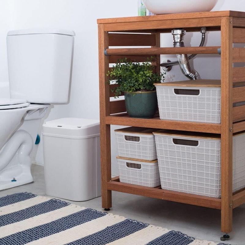 Caixa Organizadora com Tampa de Bambu 18 L 2