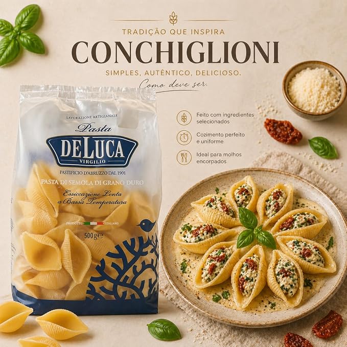 Macarrão Italiano Grano Duro De Luca Conchiglioni 2