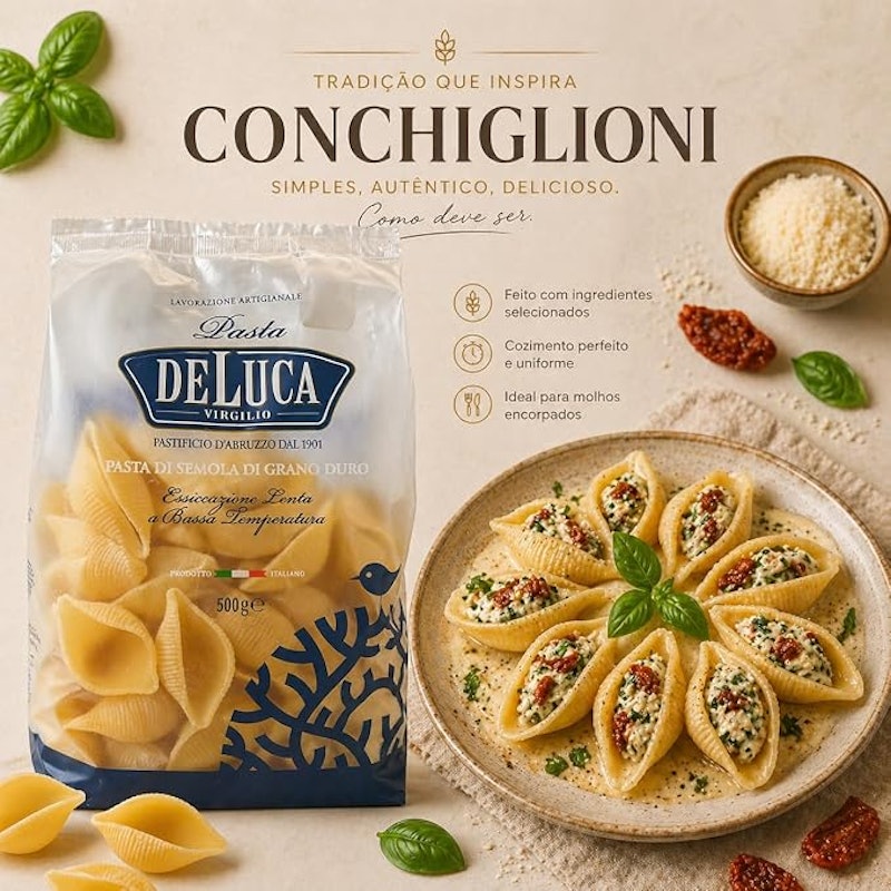 Macarrão Italiano Grano Duro De Luca Conchiglioni 2