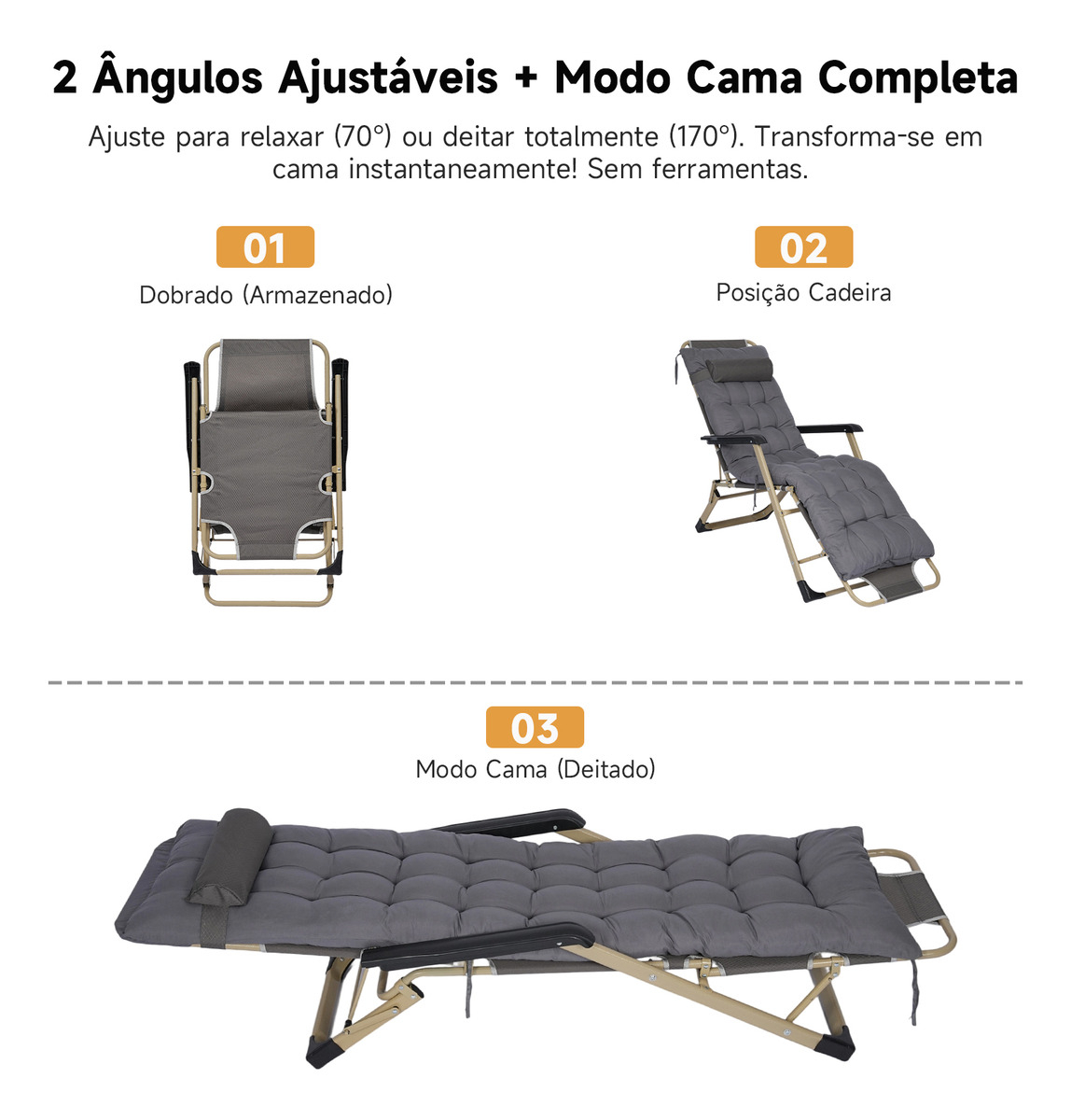 Cadeira de Praia Reclinável Nexara 2