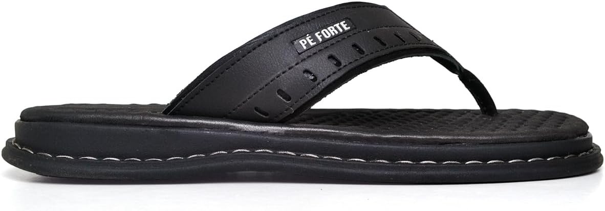 Chinelo Masculino Anatômico Ortopédico Antistress em Couro 3